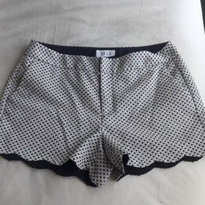 Black on white polka dot shorts